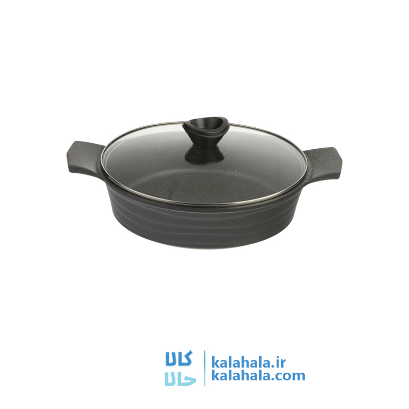 تابه دو دسته دسینی ریخته گیری مدل رجینا گرانیت سورمه ای سایز 28