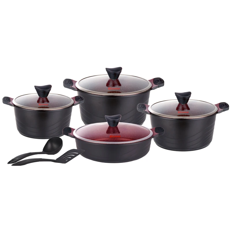 سرویس پخت و پز 10پارچه کاندید مدل اوشن ( ‌زرشکی )